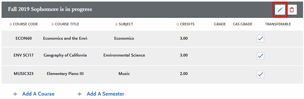 Cal State Apply January Transfer Update college course view