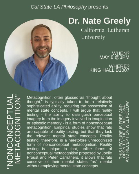 Nate Greely talk flyer