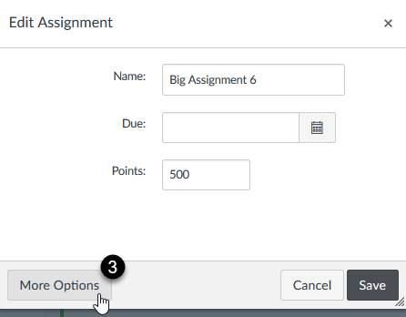 More editing options for an assignment