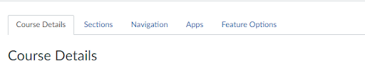 Canvas course details tab