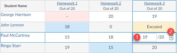 Entering grades pt 1