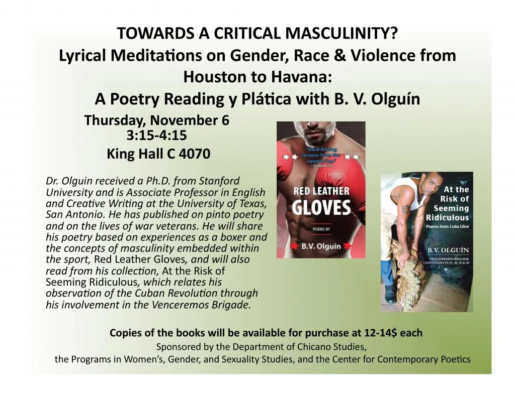 B.V. Olguin Event Flyer