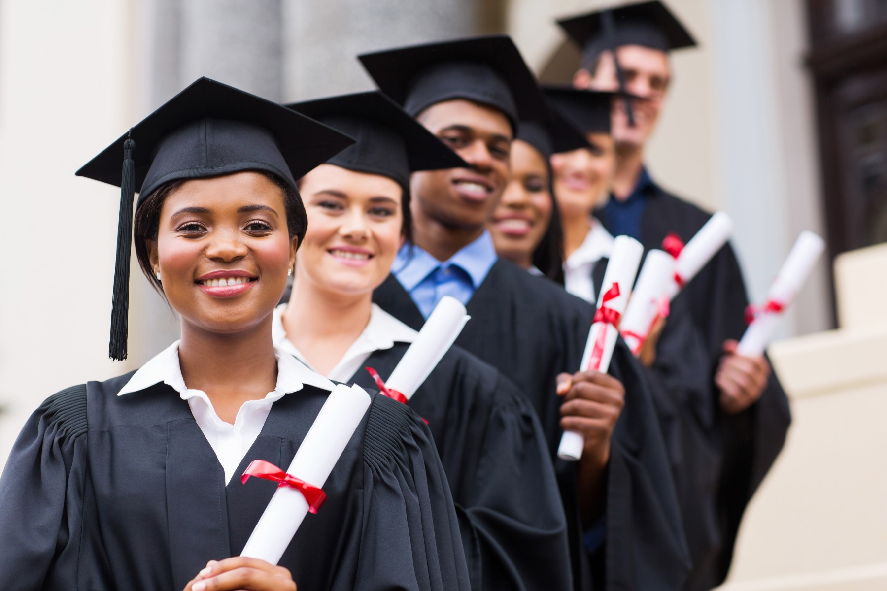 students graduating