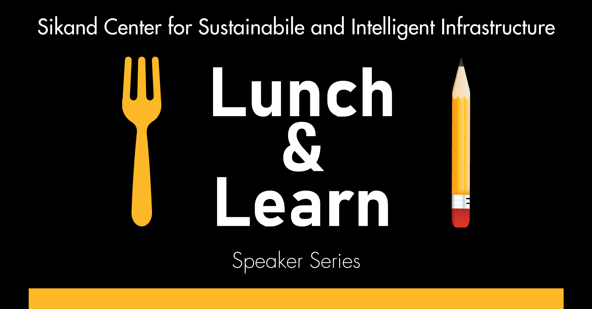Sikand Siti Center Lunch and Learn speaker series with giant fork and pencil 