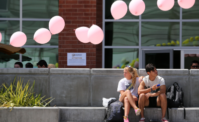 students during springfest