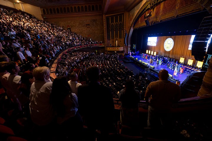 Audience looking at the Shrine stage