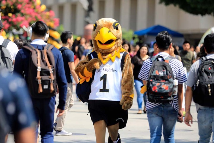 Eddie Eagle on main walkway