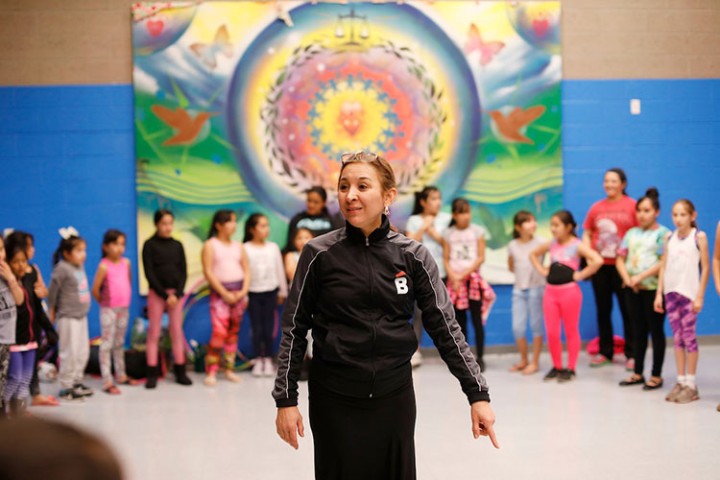 teacher teaching ballet hispanico