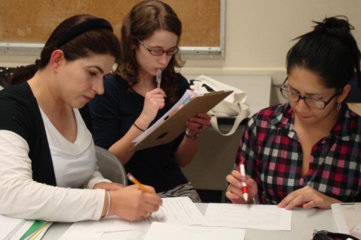 students studying