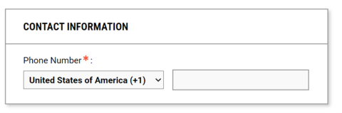 Screenshot of Contact Information section on Course Instruction Template.