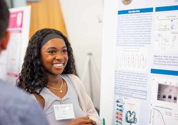 Girl looking at board