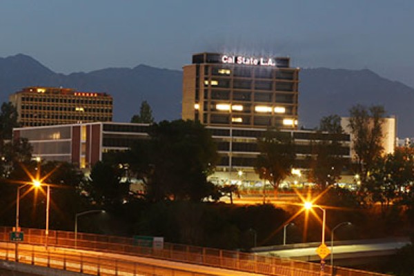 Cal State LA at sunset