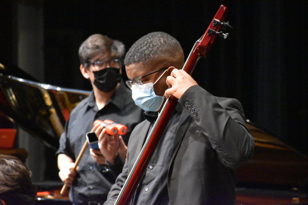 Two students playing in Jazz Combos